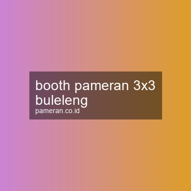 Booth Pameran 3x3 Buleleng