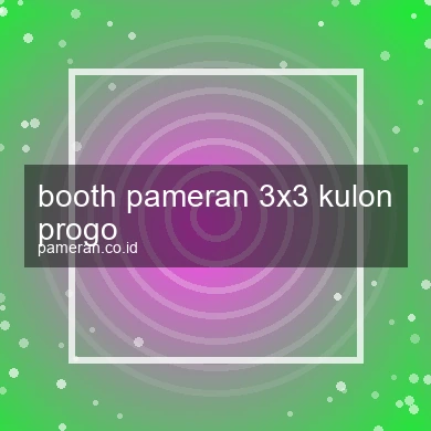 Booth Pameran 3x3 Kulon Progo