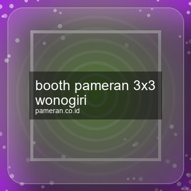 Booth Pameran 3x3 Wonogiri