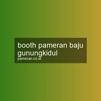 Booth Pameran Baju Gunungkidul