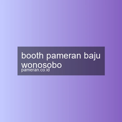 Booth Pameran Baju Wonosobo