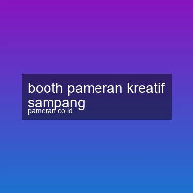 Booth Pameran Kreatif Sampang