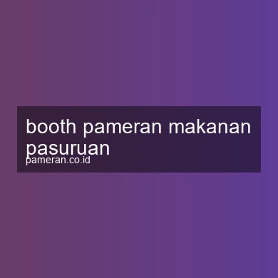 Booth Pameran Makanan Pasuruan