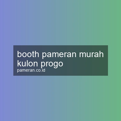 Booth Pameran Murah Kulon Progo