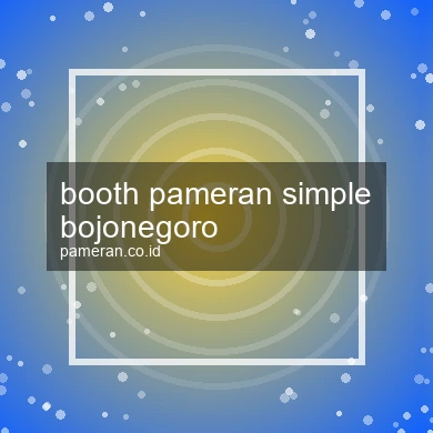 Booth Pameran Simple Bojonegoro