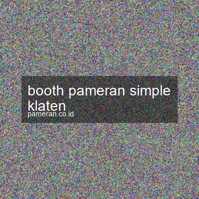 Booth Pameran Simple Klaten
