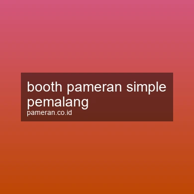 Booth Pameran Simple Pemalang