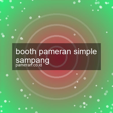 Booth Pameran Simple Sampang