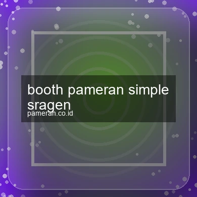 Booth Pameran Simple Sragen