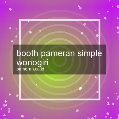 Booth Pameran Simple Wonogiri