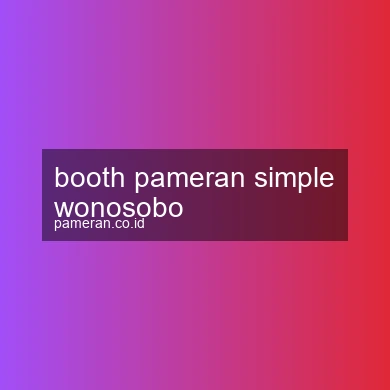 Booth Pameran Simple Wonosobo