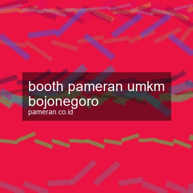 Booth Pameran Umkm Bojonegoro
