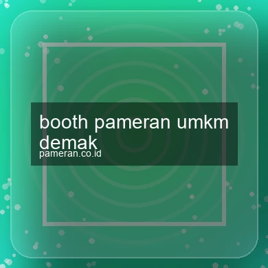 Booth Pameran Umkm Demak