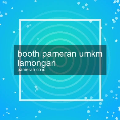 Booth Pameran Umkm Lamongan