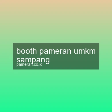 Booth Pameran Umkm Sampang