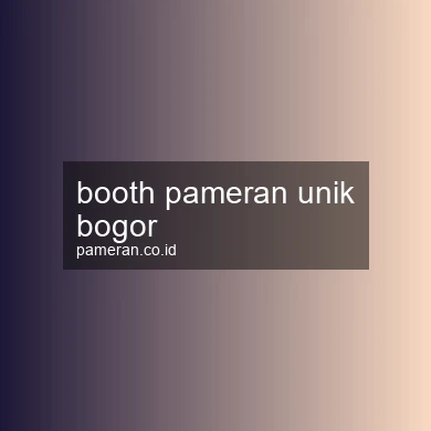 Booth Pameran Unik Bogor