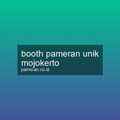 Booth Pameran Unik Mojokerto