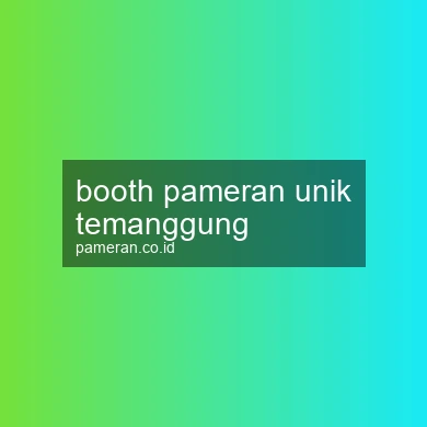 Booth Pameran Unik Temanggung