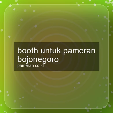 Booth Untuk Pameran Bojonegoro