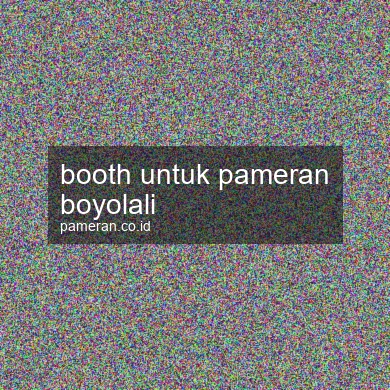 Booth Untuk Pameran Boyolali