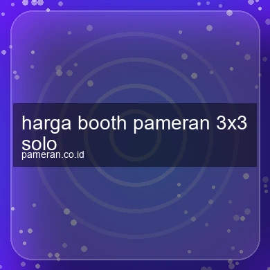 Harga Booth Pameran 3x3 Solo
