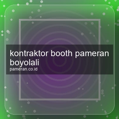 Kontraktor Booth Pameran Boyolali