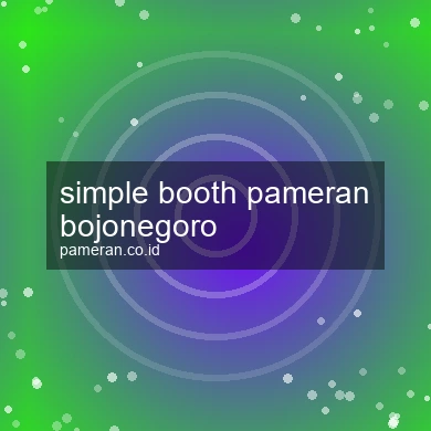 Simple Booth Pameran Bojonegoro