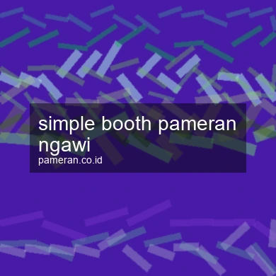 Simple Booth Pameran Ngawi