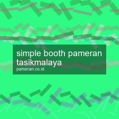 Simple Booth Pameran Tasikmalaya
