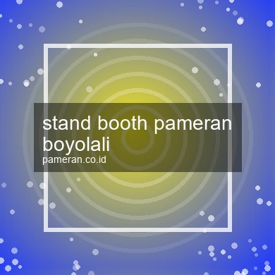 Stand Booth Pameran Boyolali