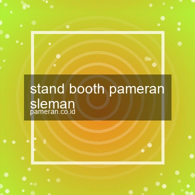 Stand Booth Pameran Sleman