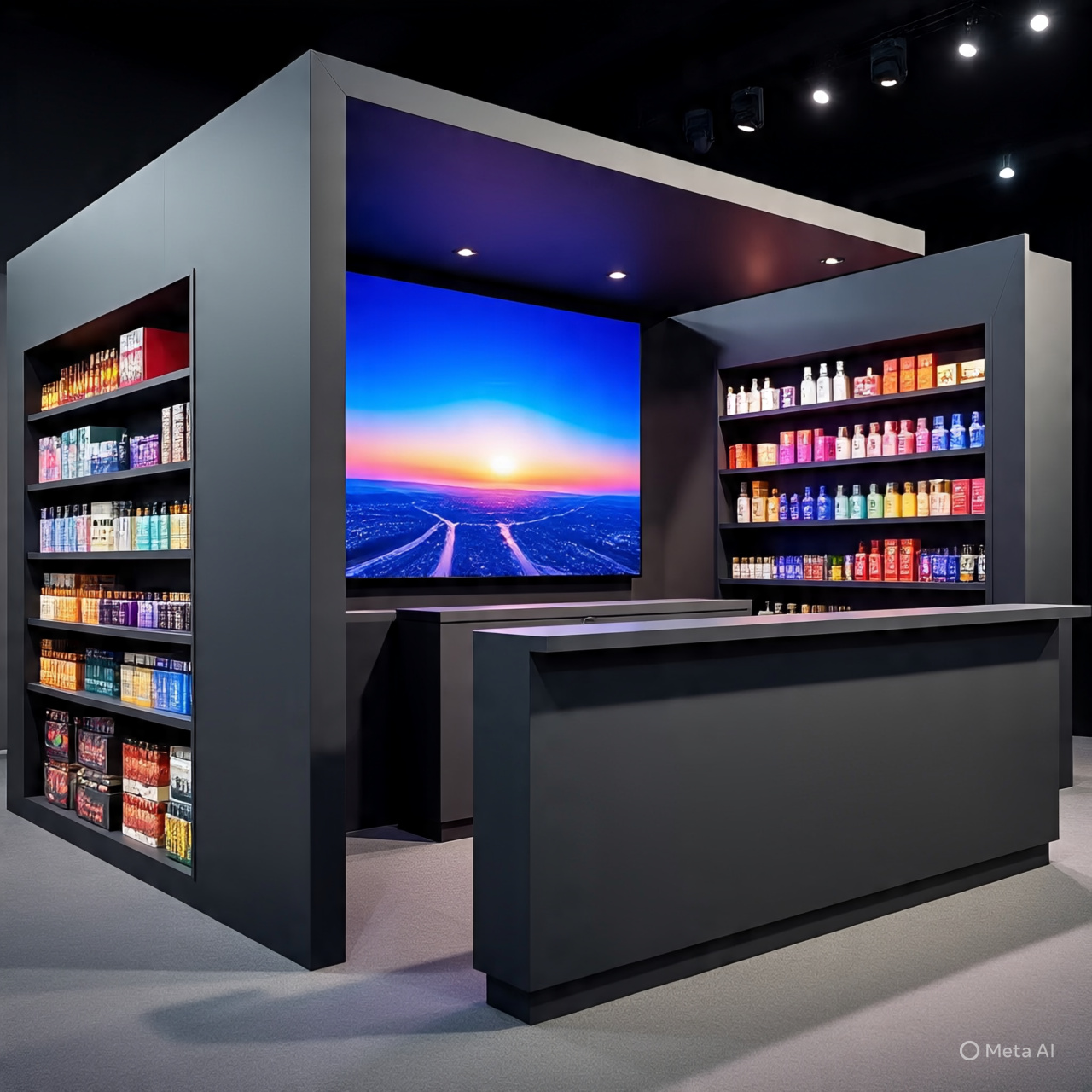 Booth Exhibition Premium dengan Backdrop LED