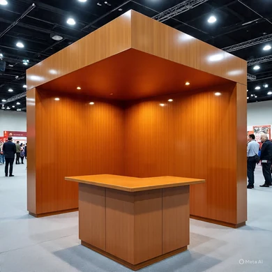 Booth Pameran Custom Kayu Finishing Duco